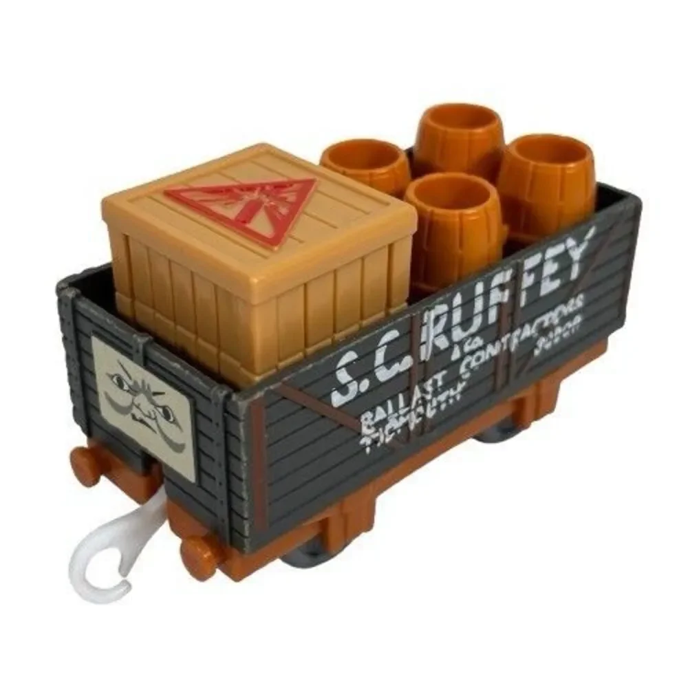 Thomas & Friends Trackmaster S.C. Ruffey Cargo Barrels Box Dynamite Car TOMY Set